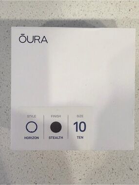 Oura Horizon Ring Stealth Finish - Black (Size 10) Gen 3